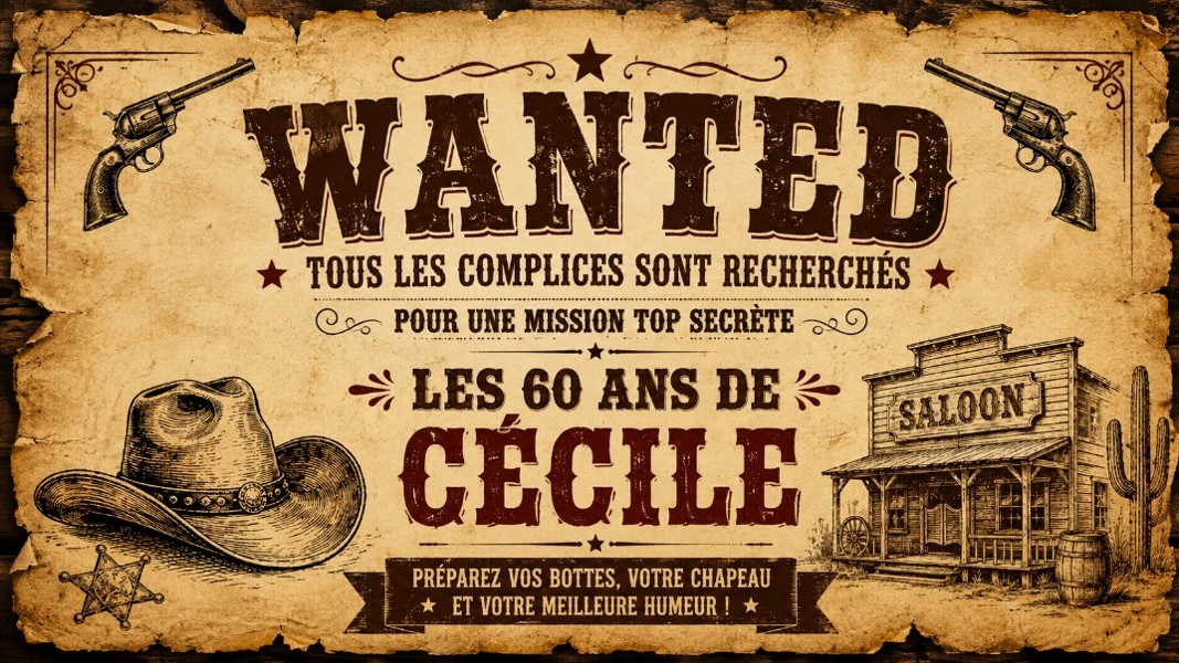 Affiche Wanted — Les 60 ans de Cécile